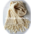 Bufanda / mantón caliente del cáñamo de la venta el 100% con las borlas (PHS-100)